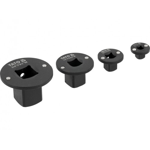 Набор коротких ударных переходников 1/4"-1", CrMo, 4 шт. YATO YT-10673