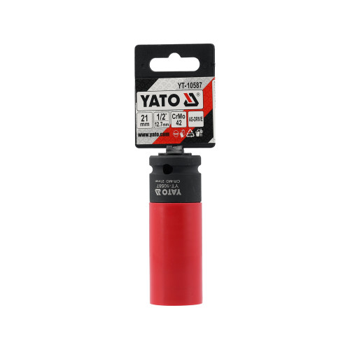 Головка торцевая ударная YATO 1/2", 21 мм, L=85 мм, CrMo, для легкосплавных дисков YT-10587