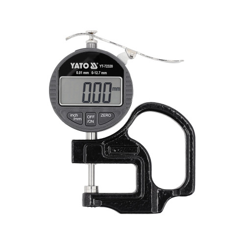 Толщиномер электронный 0–12,7 мм, ±0,01 мм YATO YT-72320