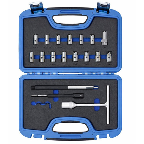 Набор для притирки седел форсунок дизельного двигателя,19 предметов. VIKTEC VT01765C