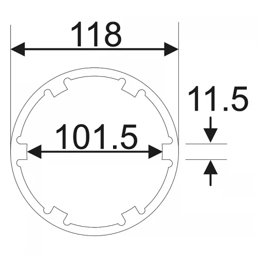 Головка ступичная JTC для MAN, Mercedes-Benz, 3/4", Ø118×101,5 мм 5260