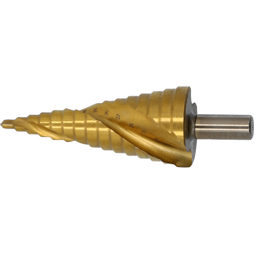 Сверло коническое ступенчатое по металлу YATO 4-32 мм, 15 ступеней, L 100/75 мм, до 4 мм YT-44748