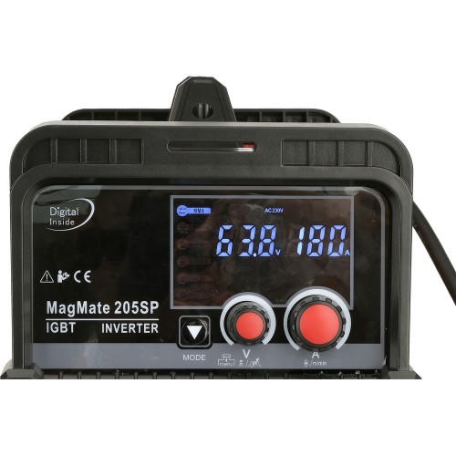 Сварочный аппарат инверторный MIG/MAG/FLUX 30–200 А, MMA/TIG Lift, 230 В YATO MagMate 205SP YT-81401