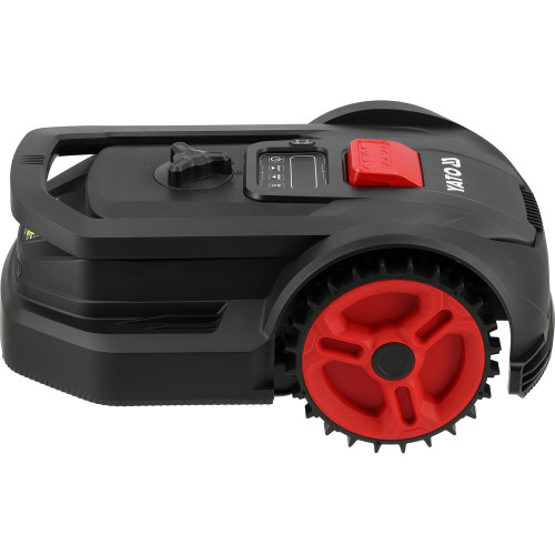 Газонокосарка робот акумуляторна YATO Li-Ion 20 В 2 А·год, площа до 300 м², ширина покосу 16 см, висота 20-50 мм YT-852090