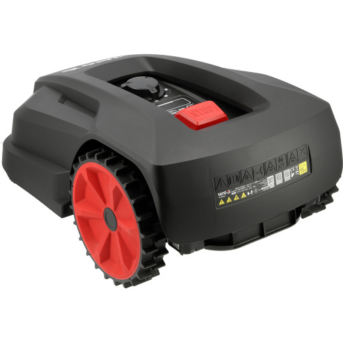 Газонокосарка робот акумуляторна YATO Li-Ion 20 В 4 А·год, площа до 800 м², ширина покосу 18 см, висота 20-60 мм YT-852092