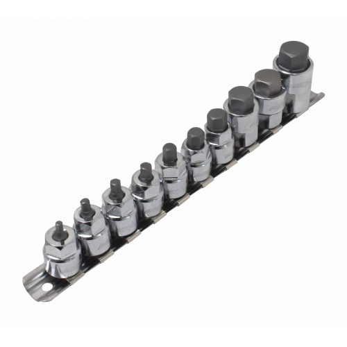 Набір низькопрофільних шестигранних головок HEX 1/8"–5/8", привід 3/8" та 1/2", 10 предметів ASTA A-Z10HEXL