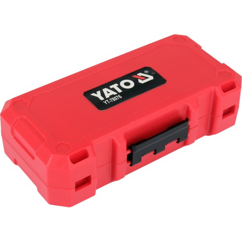 Набор ударных бит YATO PH, SQ, Torx, SL, магнитные насадки и держатель 1/4", 39 предметов YT-78076