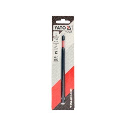 Бита ударная YATO PH2 × 150 мм, шестигранный хвостовик 1/4" YT-78067
