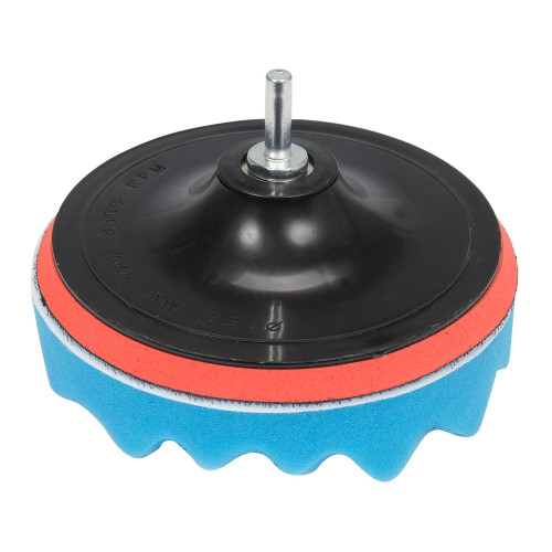 Губки и мех полировальные YATO на липучке Ø 150 мм, 12 эл., с опорным диском и адаптером М14 YT-47932