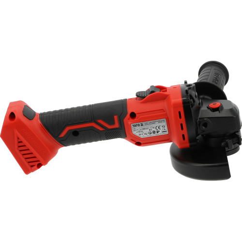 Шлифмашина угловая аккумуляторная бесщеточная YATO 18 В, 125 мм, плавный пуск БЕЗ АКБ YT-828253 