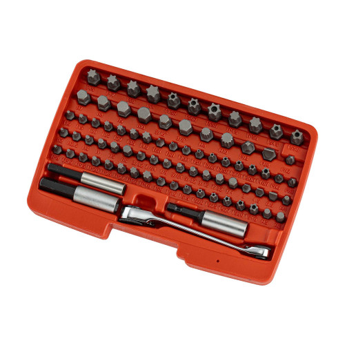 Набор бит 1/4" и 10 мм с двусторонней трещоткой, 80 предметов 7801A JTC