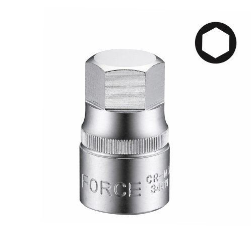 Головка-шестигранник HEX 4 мм, привід 1/2", L=38 мм FORCE 34404