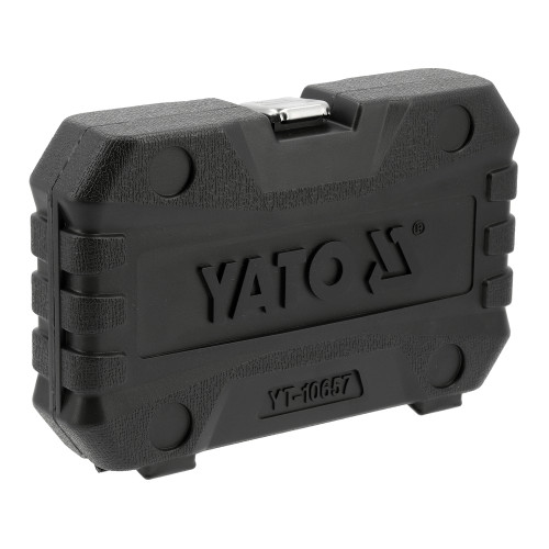 Набор ударных насадок YATO HEX / TORX / SPLINE M6-M19, T30-T70, квадрат 1/2", 25 шт. YT-10657