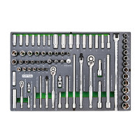 Набор инструментов TOPTUL GED0731 73 ед. (1/4", 3/8", 1/2") в ложементе тип D