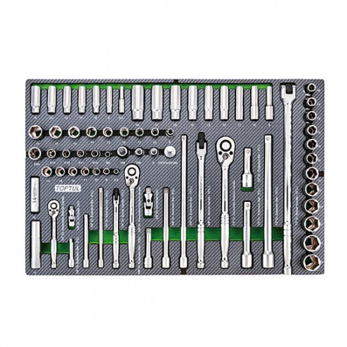 Набір інструментів TOPTUL GED0731 73 од. (1/4", 3/8", 1/2") у ложементі тип D