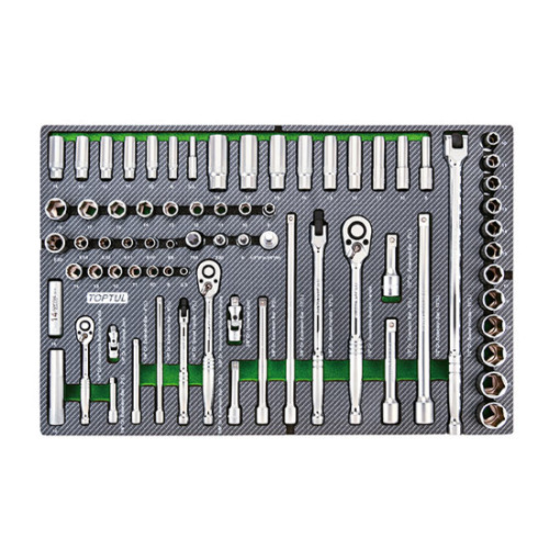 Набор инструментов TOPTUL GED0731 73 ед. (1/4", 3/8", 1/2") в ложементе тип D