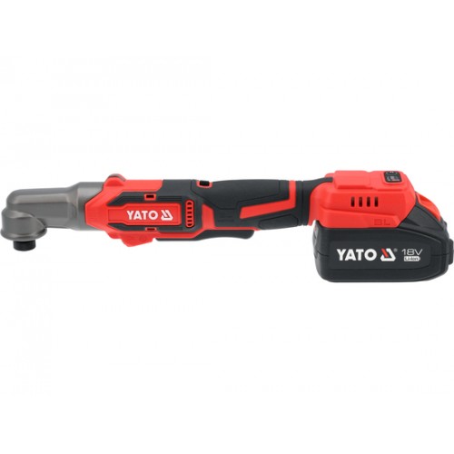 Аккумуляторная ударная трещотка YATO Li-Ion 18 В, 4 А·ч, 1/4", 160 Нм, 4 режима YT-828030