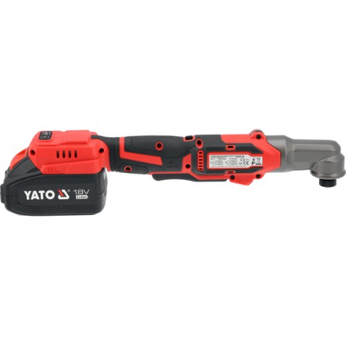 Аккумуляторная ударная трещотка YATO Li-Ion 18 В, 4 А·ч, 1/4", 160 Нм, 4 режима YT-828030