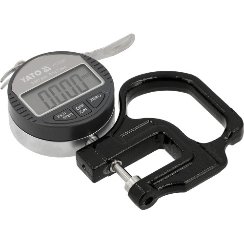 Толщиномер электронный 0–12,7 мм, ±0,001 мм YATO YT-72321