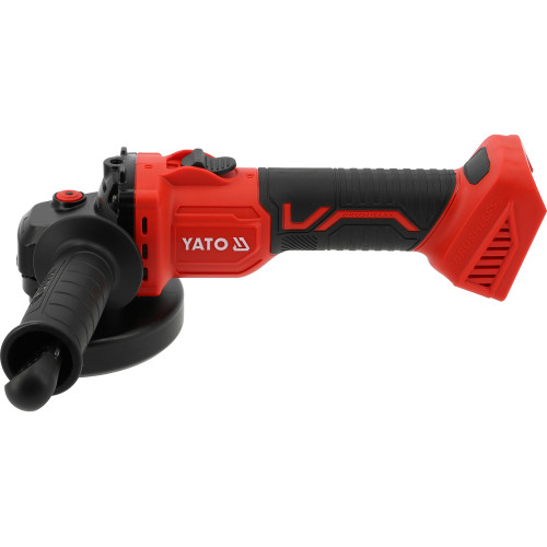 Шлифмашина угловая аккумуляторная бесщеточная YATO 18 В, 125 мм, плавный пуск БЕЗ АКБ YT-828253 
