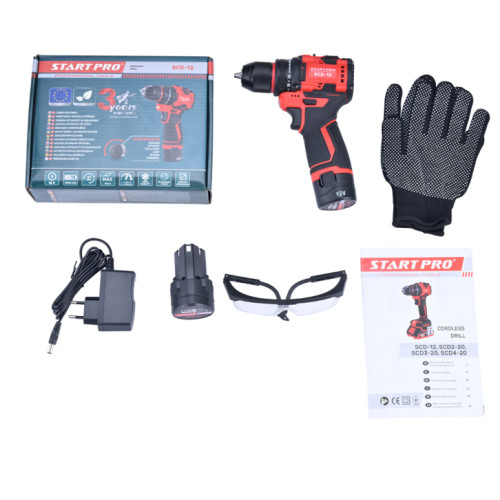 Аккумуляторный шуруповерт 40 Нм 12 В Start Pro SCD-12 BRUSHLESS