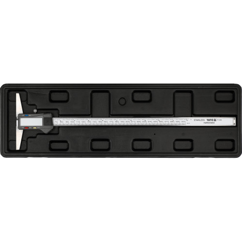 Глибиномір повзунк електронний YATO l= 300 мм, точність ±0.03 мм, живлення від батарейки SR44 1.55 V