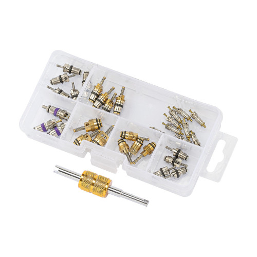 Набор ниппелей и ключ для автокондиционеров R12 / R134a, 34 предмета 6250 JTC