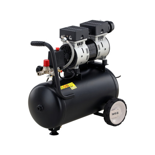 Компрессор безмасляный YATO 230 В, 750 W, 8 bar, 140 л/мин, ресивер 24 л YT-23342