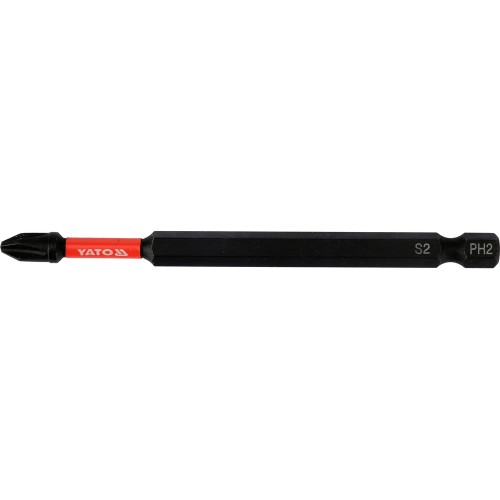 Бита ударная YATO PH2 × 100 мм, шестигранный хвостовик 1/4" YT-78061