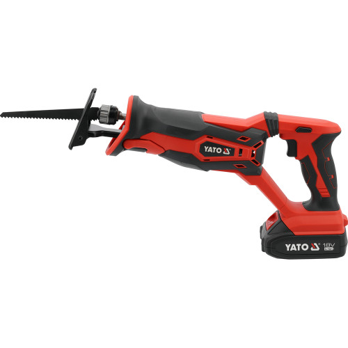 Пила сабельная аккумуляторная YATO YT-828153, 18 В 2.0 А·ч, 120/6 мм