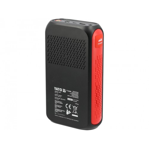 Пускова-зарядна батарея YATO Li-Ion, компресор- 25 л/хв до акумулят- 12В, ємність 12 Агод, 300/600 А