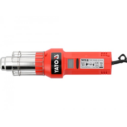 Фен технічний мережевий YATO YT-82297, 3000 Вт, 50-600°C, 750 л/хв, LCD-дисплей