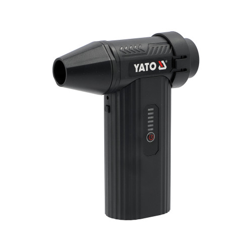 Воздуходувка YATO турбо мини аккумуляторная Li-Ion 7,4 В 4 Ач, USB-C, с насадками YT-82936