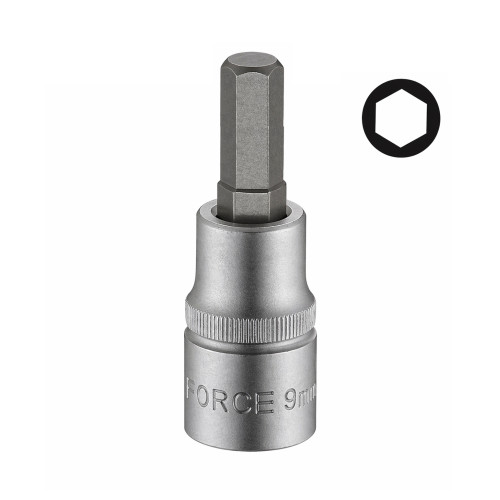 Головка-бита HEX 9 мм, привод 3/8", L=80 мм FORCE 33408009 F