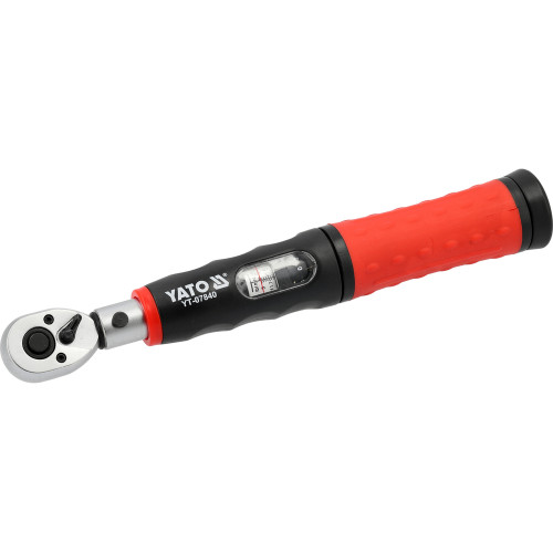 Ключ динамометричний YATO YT-07840 1/4", F=5-25 Нм, L=240 мм, набір 11 предметів з бітами HEX TORX