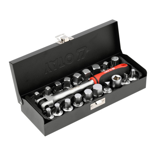 Набор для маслосливных пробок YATO YT-05992, квадрат 3/8", с воротком, 20 шт.