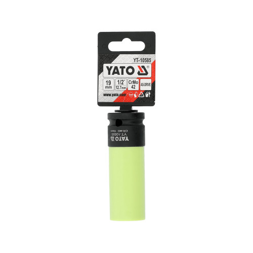 Головка торцевая ударная YATO 1/2", 19 мм, L=85 мм, CrMo, для легкосплавных дисков YT-10585