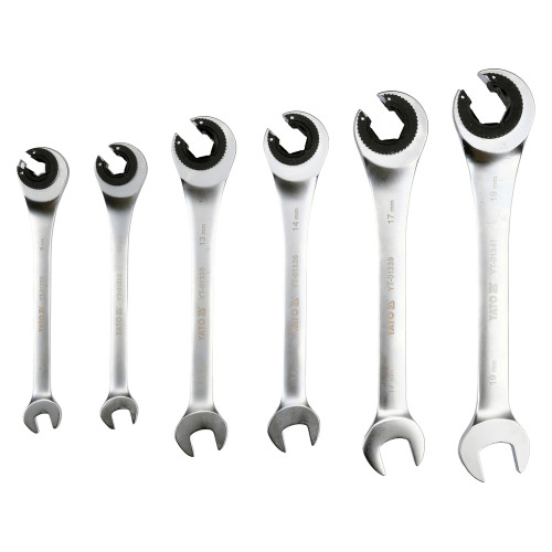 Набор ключей рожково-накидных с трещоткой YATO 8-19 мм, 6 шт YT-01344