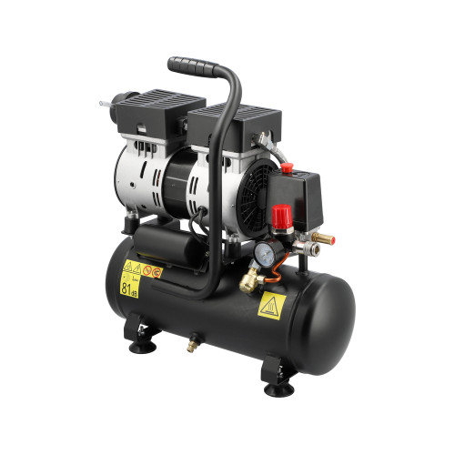 Компрессор безмасляный YATO 230 В, 550 W, 8 bar, 107 л/мин, ресивер 6 л YT-23340