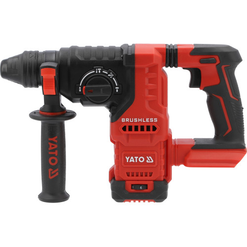 Перфоратор аккумуляторный YATO SDS+ 18 В, 2.8 Дж, до 26 мм (бетон), 3 режима БЕЗ АКБ YT-827726