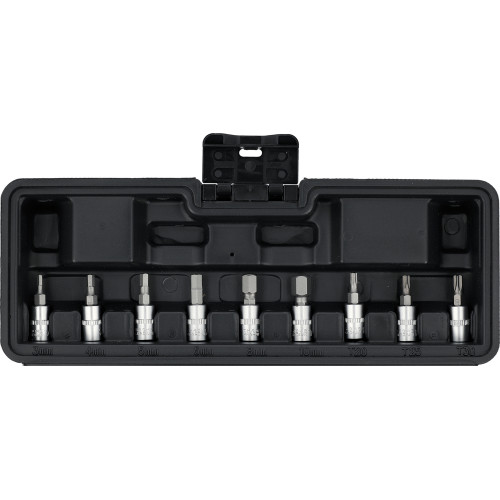 Ключ динамометричний YATO YT-07840 1/4", F=5-25 Нм, L=240 мм, набір 11 предметів з бітами HEX TORX