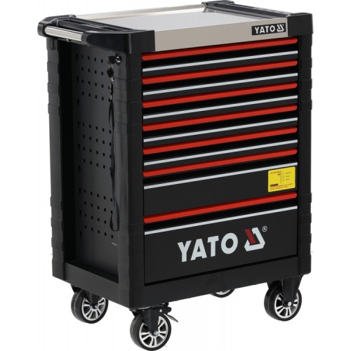 Шафа-візок для інструментів YATO 7 шухляд, 985 × 775 × 465 мм, 4 колеса, центральний замок, 2 ключі YT-09034