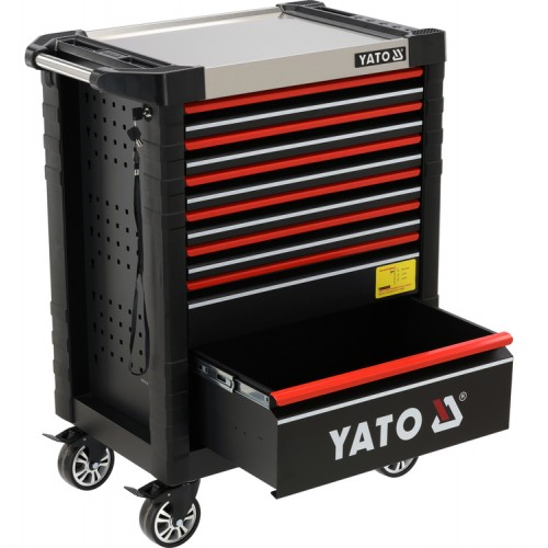 Шафа-візок для інструментів YATO 7 шухляд, 985 × 775 × 465 мм, 4 колеса, центральний замок, 2 ключі YT-09034