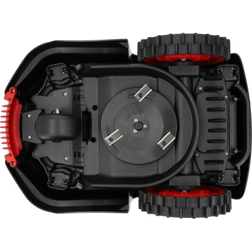 Газонокосарка робот акумуляторна YATO Li-Ion 20 В 2 А·год, площа до 500 м², ширина покосу 18 см, висота 20-60 мм YT-852091