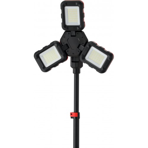 Прожектор SMD LED гибридный 18 В / 110–240 В, 100 Вт, до 10000 лм, на штативе H=1,15–2,35 м YATO YT-818394