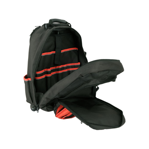 Рюкзак для инструментов YATO на колесах 350x275x505 мм, 27 л с телескопической ручкой YT-74287