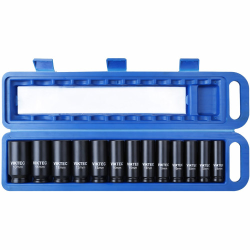 Набір ударних глибоких головок 13–32 мм, 12-гранні, 1/2", 13 од. VT14133C VIKTEC