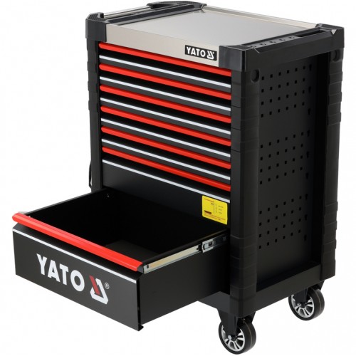 Шафа-візок для інструментів YATO 7 шухляд, 985 × 775 × 465 мм, 4 колеса, центральний замок, 2 ключі YT-09034