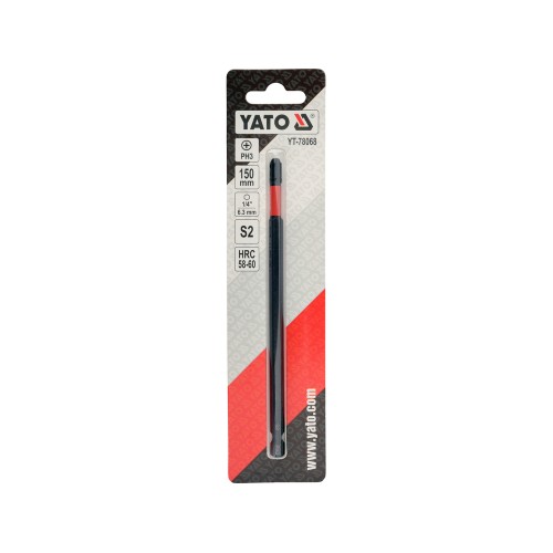 Бита ударная YATO PH3 × 150 мм, шестигранный хвостовик 1/4" YT-78068