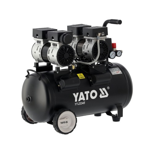 Компресор безоливний мережевий YATO 230 В, 1500 Вт, 8 бар, 280 л/хв, ресивер 50 л YT-23345